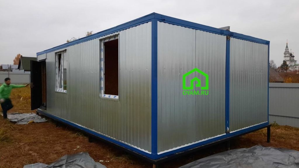 Монтаж модульного здания 7х4.8