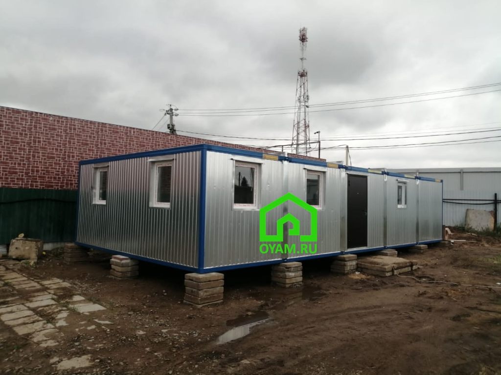 Монтаж модульного здания 6х12