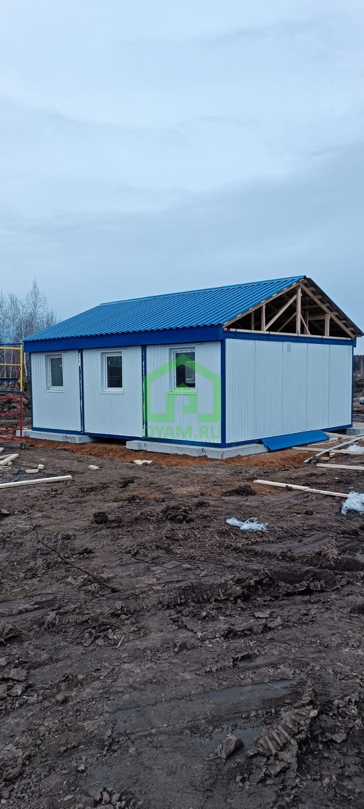 Монтаж модульного здания 6х7.2