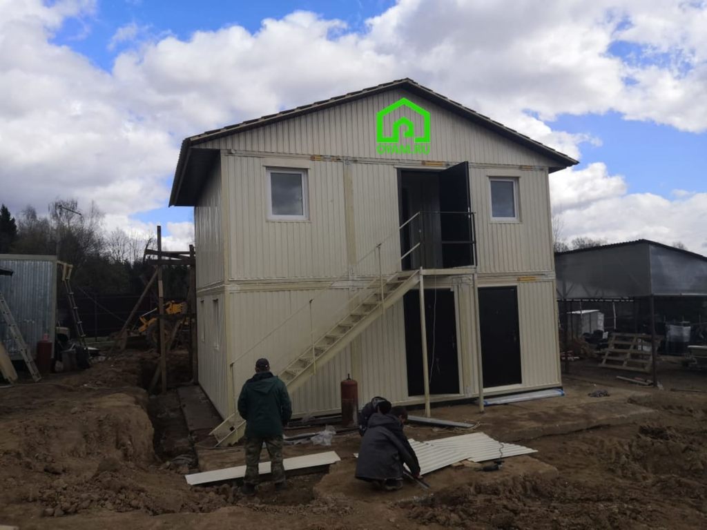Монтаж модульного здания 6х7.2
