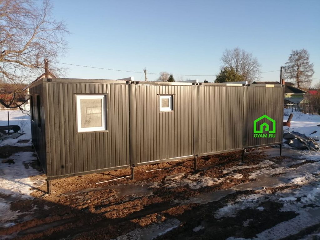 Монтаж модульного здания 6х9.6